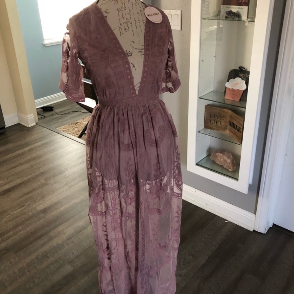 One small lace romper maxi